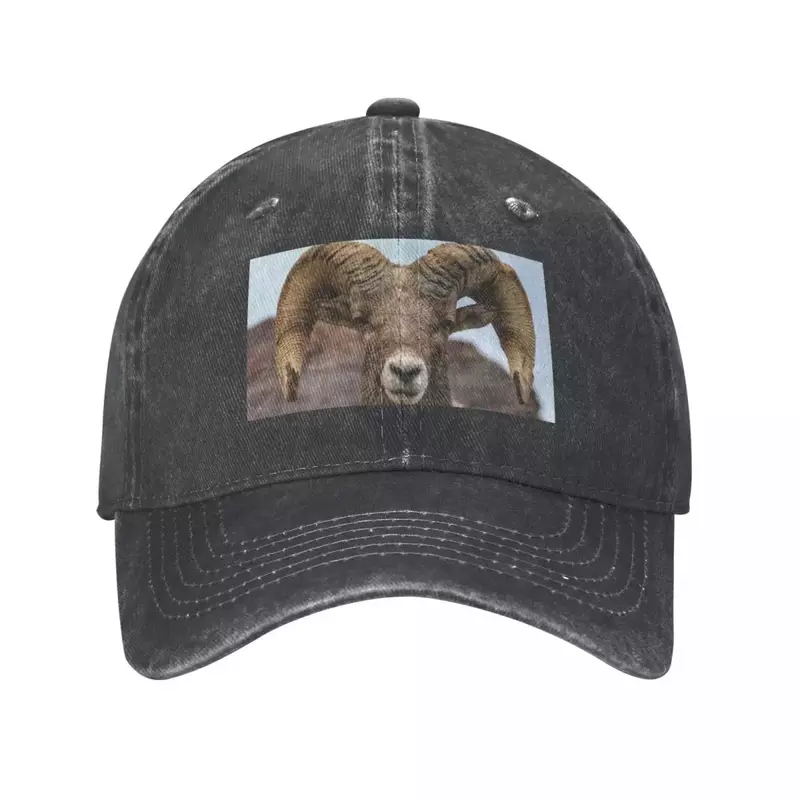 Homens e mulheres Bighorn Rom Headshot chapéu de cowboy, boné Snapback, boné de camionista, chapéu de praia