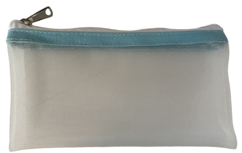 Mesh Zipper File Bag, transparente informações Bag, Bill saco de armazenamento, personalizado, à prova d'água, papelaria, Office Pen, Estudante
