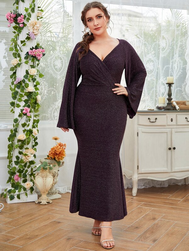 ADD ELEGANT Plus Size elegant sexy fishtail dress