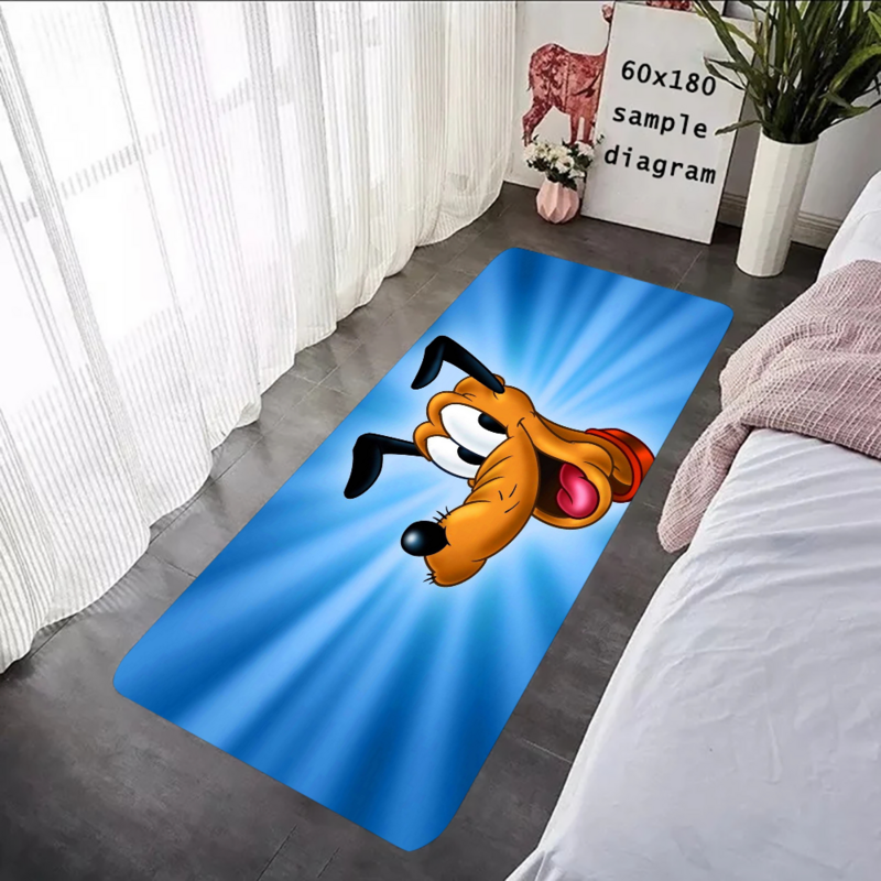 P-Pluto 강아지 바닥 매트, 그래픽 프린트 플란넬 도어 매트, 욕실 주방 입구 카펫, 홈 데코