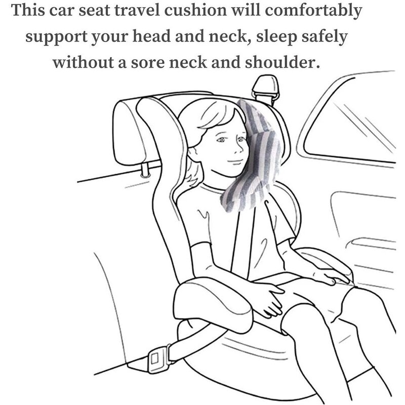 Oreiller de voiture pour enfants, Support de cou, coussin de tête, ceintures de sécurité pour bébé, oreiller de couchage, bandeau de sécurité pour épaules