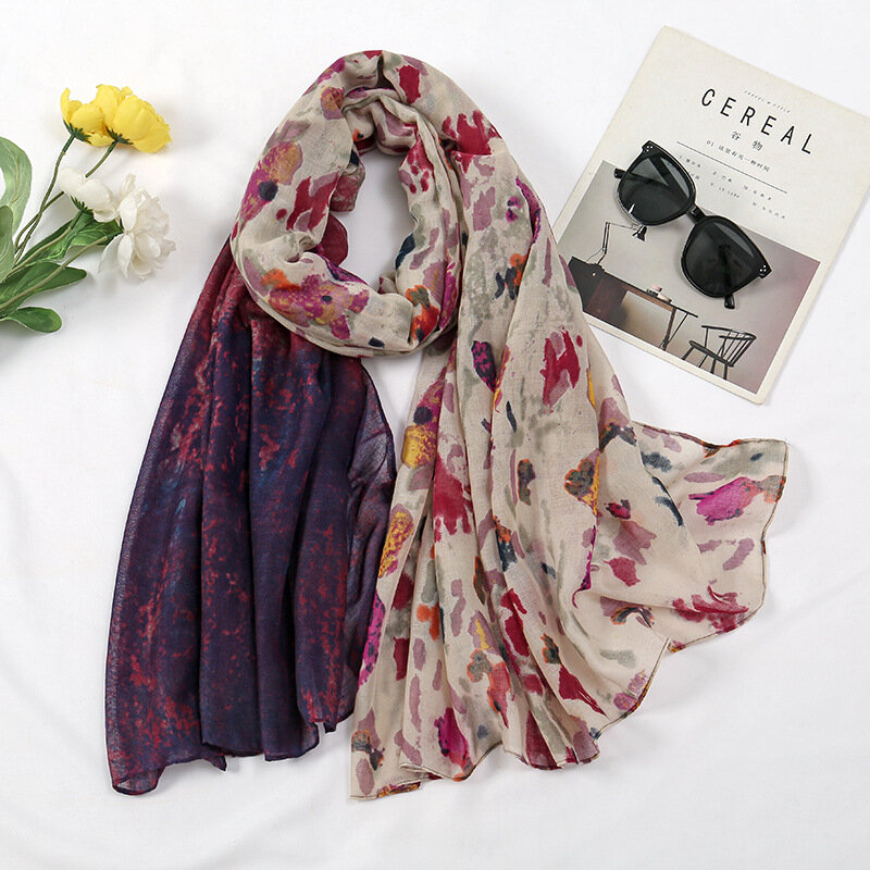 2023 New Autumn Geometry Print Scarf Shawls Long Women Pattern Foulard Scarves Hijab Wrap 6 Color Free Shipping