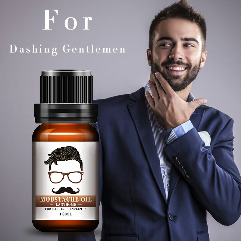 10ml organiczny olej do brody panowie nawilża włosy na twarzy wąsy oleje czysty wzrost twarzy włosy grubsze niezbędne produkty dla mężczyzn
