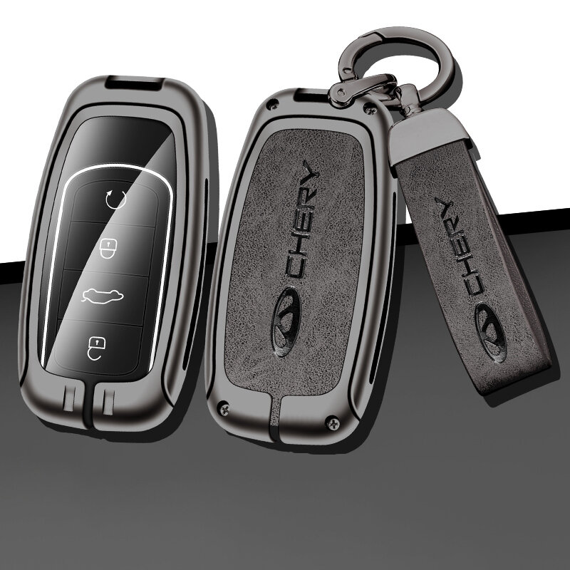 Zink legierung Leder Smart Auto Schlüssel etui Abdeckung für chery tiggo 7 tiggo 8 pro 8 plus arrizo 5 Remote Schlüssel bund Zubehör