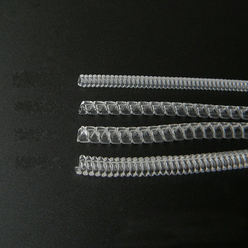 Herramientas de anillo a base de espiral transparente, tamaño de anillo de bobina de resorte, ajuste de guardia, tensor, reductor, herramienta de redimensionamiento para joyería, 4 piezas por juego
