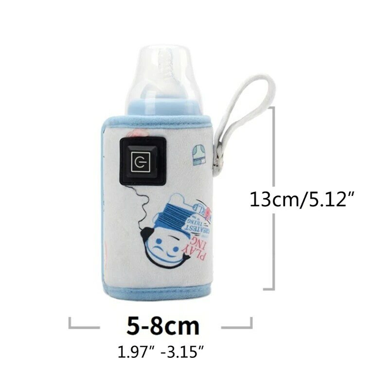 Podgrzewacz do butelek USB Podgrzewacz do butelek dla niemowląt Przenośny podgrzewacz podróżny Izolowany rękaw