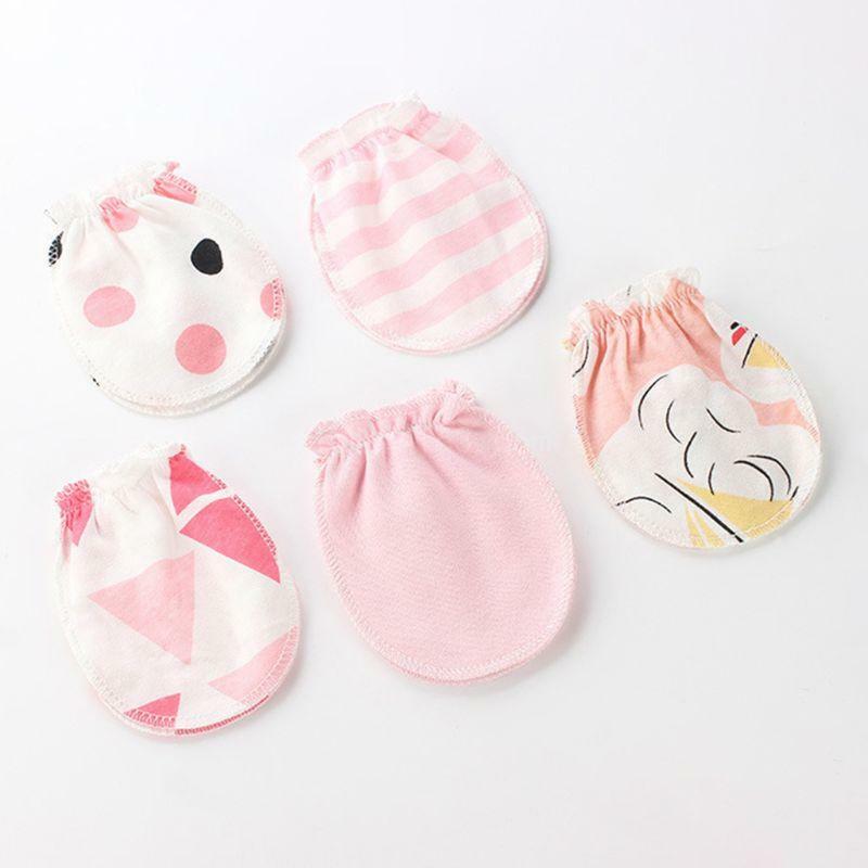 3 pary/zestaw Baby Knitting Mitten Noworodek Anti-eat Hand Anti-chwyt Ochrona twarzy