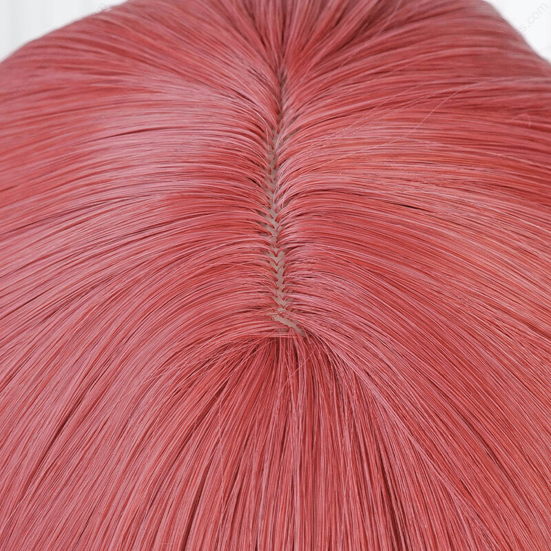 Anime Makima peruka do Cosplay 70cm długa róża czerwona plecione peruki żaroodporna syntetyczna skóra głowy impreza z okazji Halloween peruki