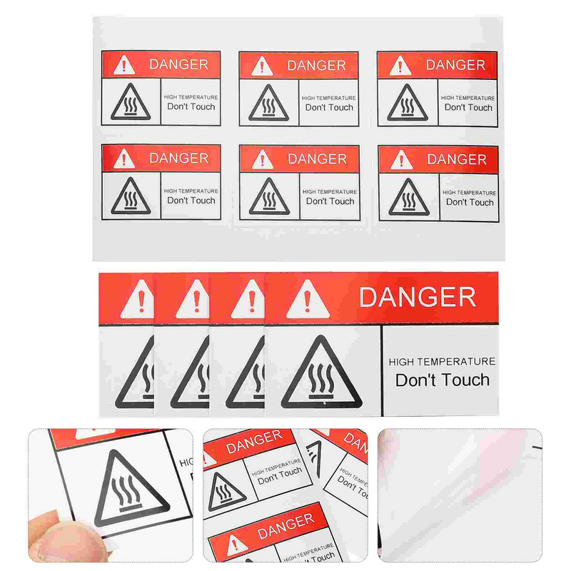 The Sign Watch Out for Heat Stickers, Emblèmes, Veuillez ne pas toucher, Synthétique, Hôpital, Signes d'iode, Attention, 10 Pcs