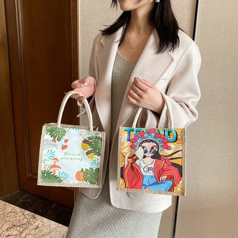 1 Pc Women Canvas Shoulder Bag Japanese Style Creative Shopping Bags Students Book Bag Handbags Tote For Girls New 2021