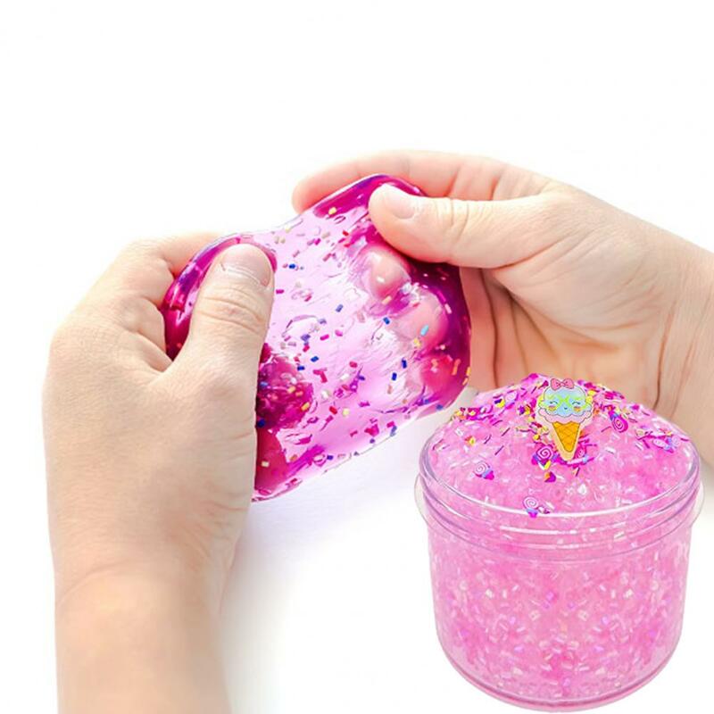 Fluffy Stress Relief Toy Anti-deform Vent Toys Squeeze Mud Clay Decompression Toy  Stretchable Kids Clay Toy Party Favor