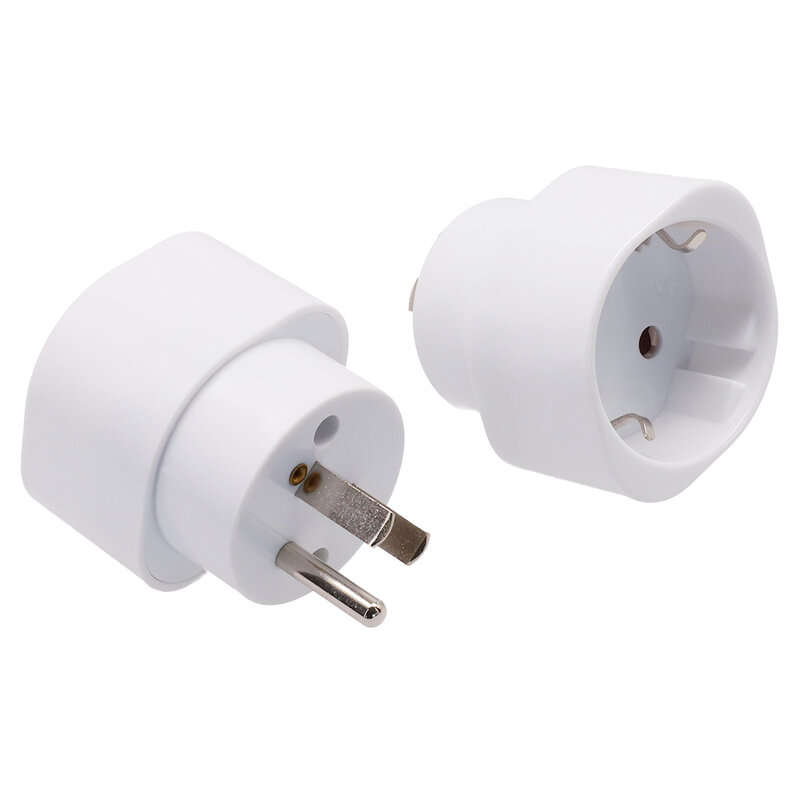 Adaptador de viaje multifuncional, convertidor de potencia, enchufes universales, 110V-250V, 2 piezas, protección de aislamiento