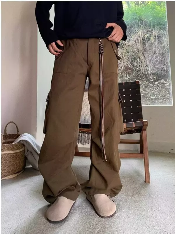 Wide Cargo Pants Men Baggy Oversize Cargo Trousers Male Oversize  Loose Casual Streetwear Hip Hop Pocket Spring