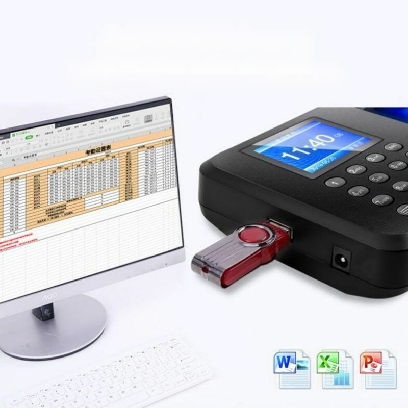 F01 Fingerprint Attendance Machine Clock Recorder Employee Identification Equipment Electronic USB One-click Download Report
