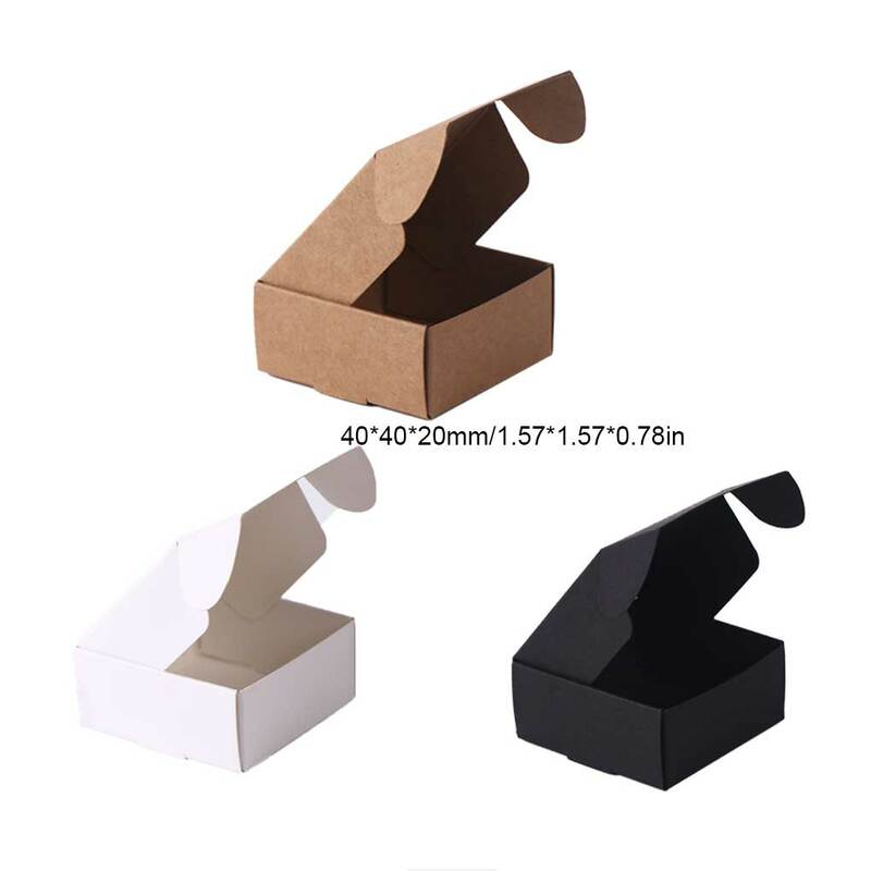 50Pcs Kraft Airplane Box Paper Boxes Pendant Earring Necklace Carrying Cases Storage Case Favor Festival DIY Black