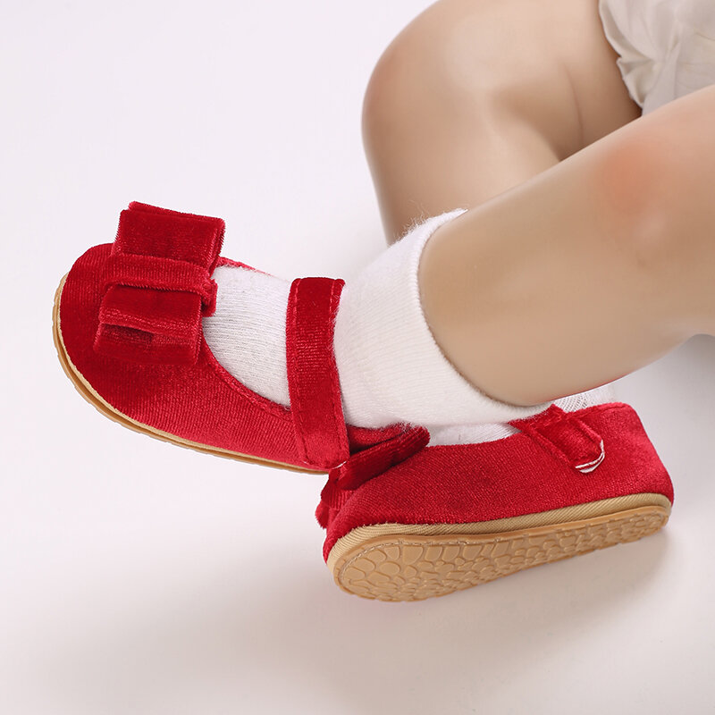 Toddler neonate Mary Jane Flats con Bowknot morbida suola culla antiscivolo scarpe dolci ragazze principessa scarpe per bambini