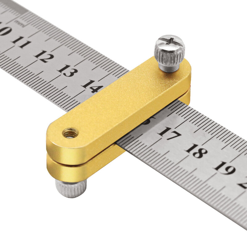 Steel ruler limit adjustment positioning block woodworking marking locator Steel ruler ruler ruler locator woodworking tool DIY