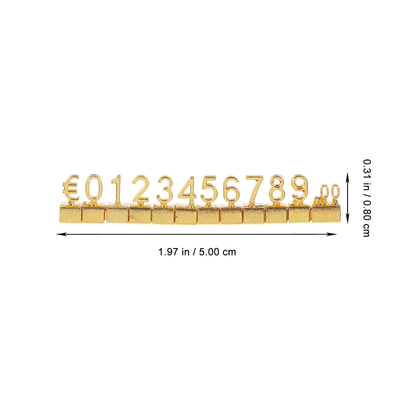 Etiketten Würfel Nummer Buchstabe Metall Tag verstellbar Stand Preis schild Einzelhandel geschäft Schmuck (Euro)