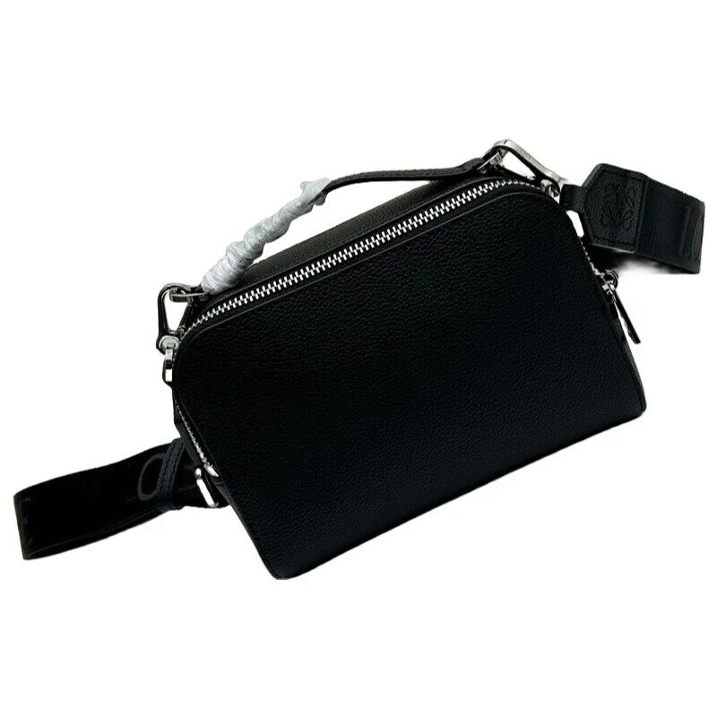 Women's leather camera bag, fashionable small square bag, makeup bag can be worn on one shoulder or crossbody