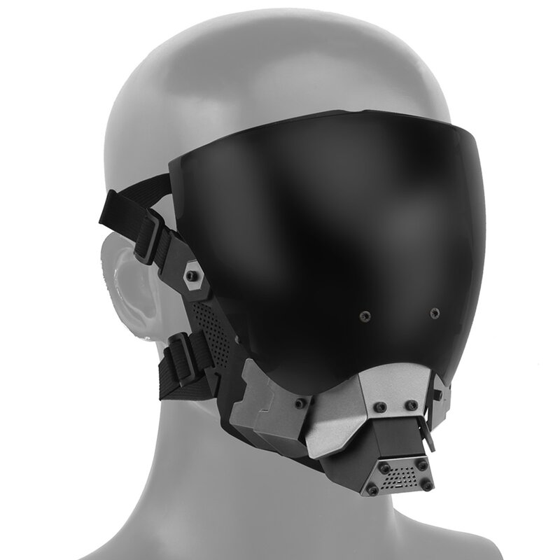 Taktyczna maska Airsoft kominiarka maska kombinowany garnitur, Cyberpunk maska taktyczna jazda na świeżym powietrzu maska na Halloween, dla Cosplay CS Gam