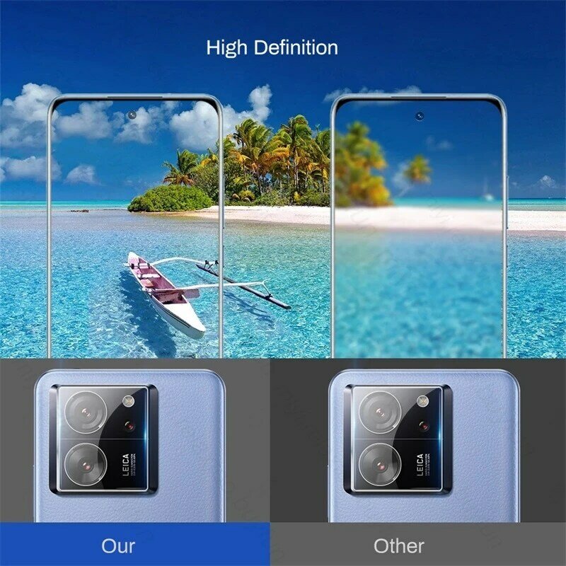 Capa protetora de lente de câmera de vidro temperado Mi13T, filme de lentes traseiras, Xiaomi Mi 13 T Pro, 5G, 2pcs