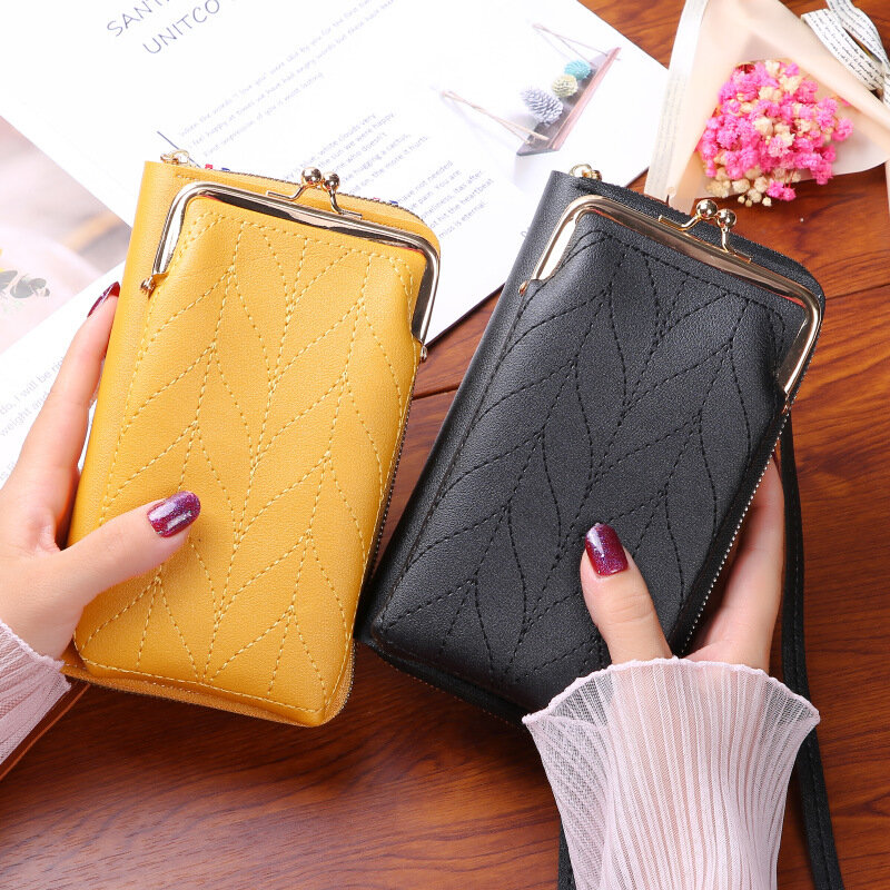 Women Shoulder Messenger Bag Fashion Crossbody Bags Phone Bag Wallets Mini PU Leather Clutch Bolsas Ladies Purse Handbag Hasp