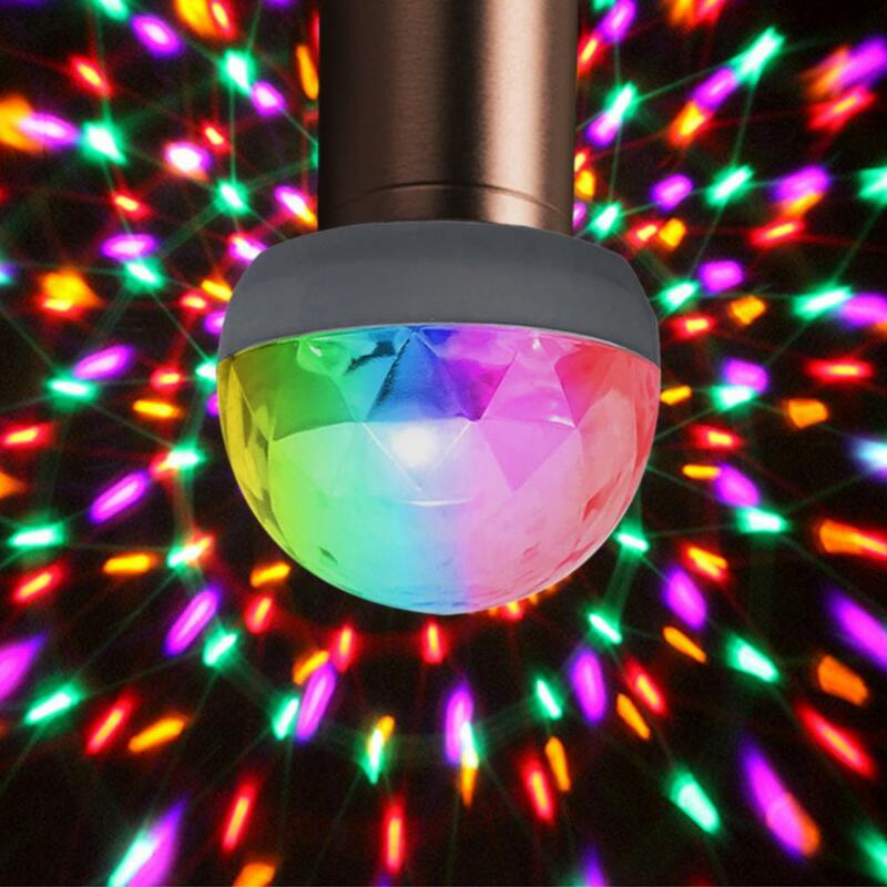 음성 제어 조명 USB 미니 LED DJ 무대 조명 파티 공 RGB 멀티 컬러 자동차 분위기 바 파티 크리스마스 장식 조명, 색상 퍼플/블랙/화이트/레드/그린