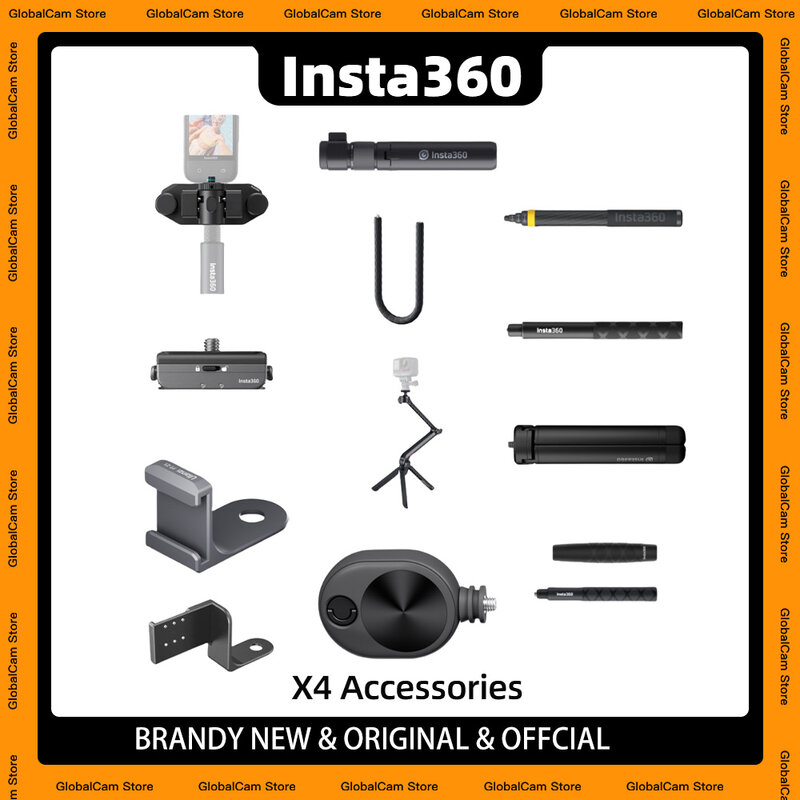 Insta360 X4 accessories |85cm Invisible Selfie Stick|Power Selfie Stick|Monkey Tail Mount|Multi Mount|114 Invisible Selfie Stick