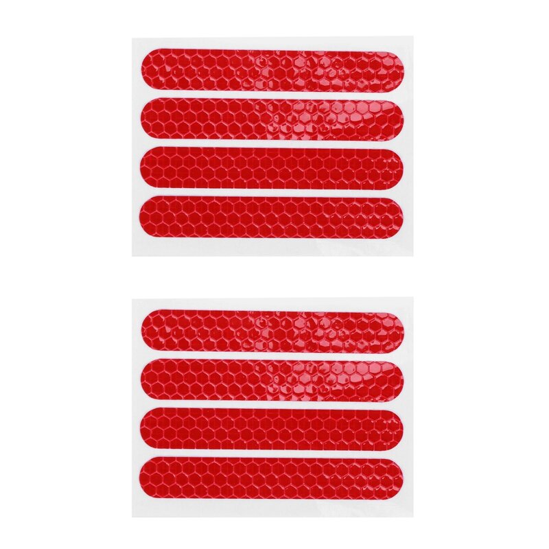 Front Rear Wheel Cover Protective Shell Reflective Sticker For Ninebot Max G30 Scooter Accessories 8PCS, Red