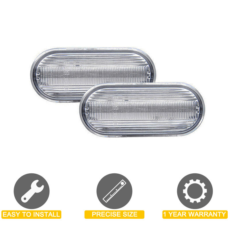 12V Clear Lens แบบไดนามิก LED Side Marker หลอดไฟ Blinker เลี้ยวสัญญาณสำหรับ Skoda Citigo 2012 2013 2014 2015 2016
