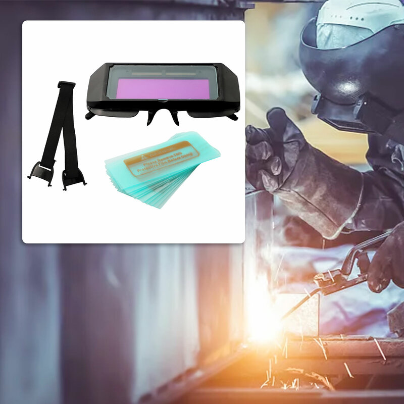 Solar Powered Auto Escurecimento Welding Goggle, Óculos LCD Soldador com Sombra, Acessórios de proteção de soldagem, Suprimentos de solda CNC
