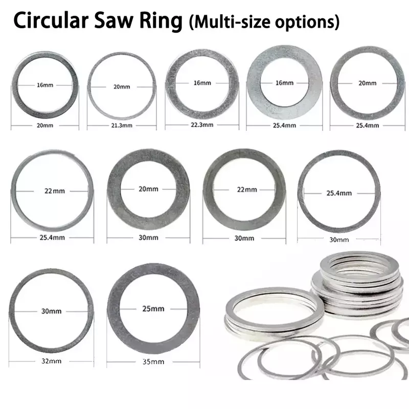 Circular Saw Blade Reducing Rings, Conversion Ring, Cutting Disc, Wood-working Tools, Cutting, Washhe, Adapter, 16mm, 20mm, 22mm, 25.4mm, 30mm, 32mm