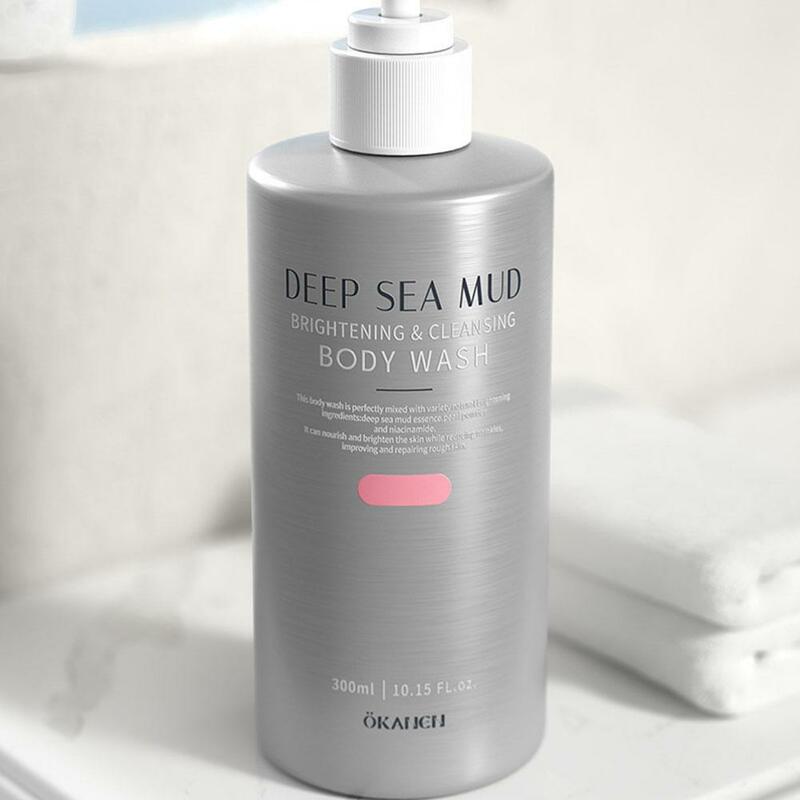 300ML Deep Sea Mud Volcanic Mud Body Wash Wash Shower Gel Deep Sea Mud Whitening Body Long-term Moisturizing