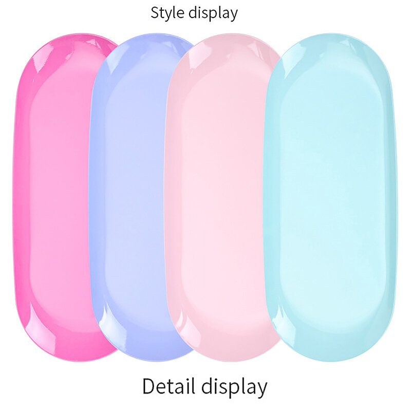 Korean Style INS Wind Stainless Steel Jewelry Tray Desktop Storage Plate Cosmetics Jewelry Plate Metal Tray