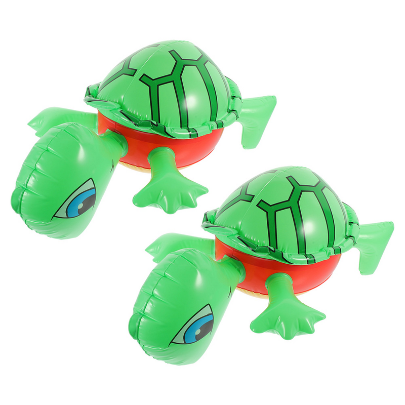 2 Pcs Turtle Balloon Tortoise Turtle-shaped Balloons Inflatable Toys Party Supplies PVC Summer Props Child