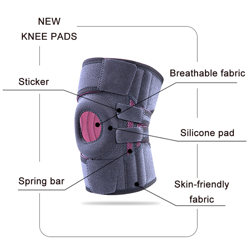 WorthWhile Pressurized Sports Kneepad Men Women Knee Pad for Pain Support Gym Fitness Yoga Basketball Volleyball Brace Protector