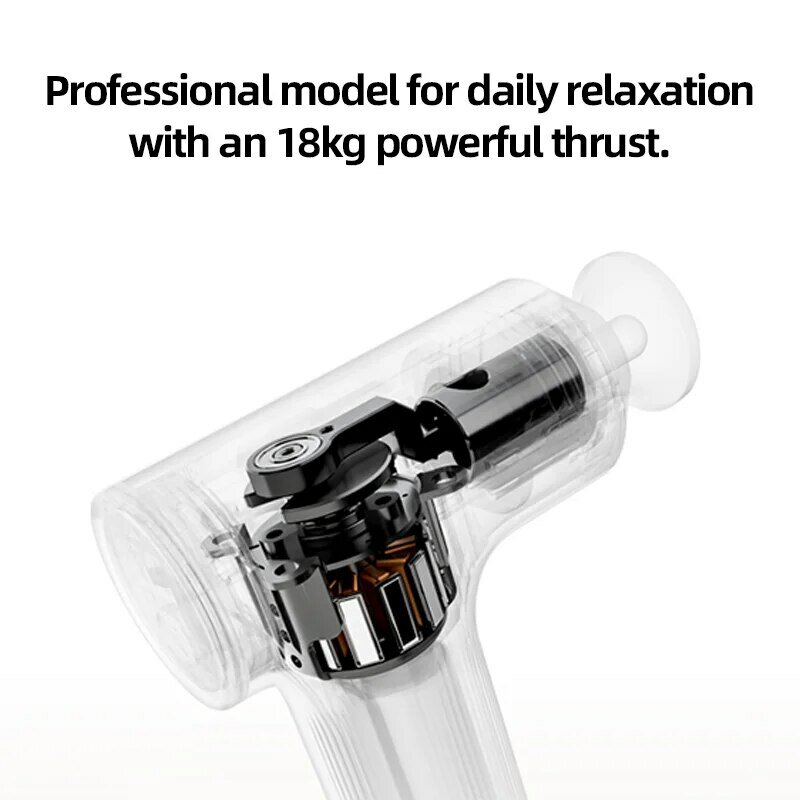 XIAOMI-Mini pistola de massagem muscular portátil Mijia, motor silencioso sem escova, 3 cabeças, relaxando o corpo, impulso 18kg, 2