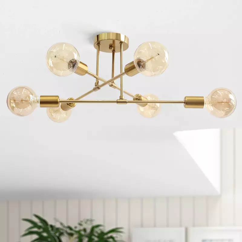 Modern LED Ceiling Lights Industrial Iron Black/Golden Nordic Minimalist Home Decoration Living Room Dining Room Ceiling Lamps