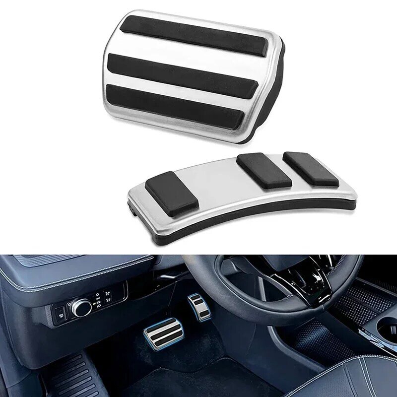 Pedal For Ford Mustang Mach-E Accelerator Brake Foot Rest Pedals Cover Non-Slip Stainless Steel Pad Car Replacement Accessories