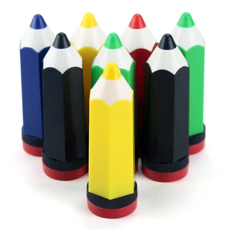 Sacapuntas con forma de lápiz de un solo orificio, sacapuntas de colores de dibujos animados creativos