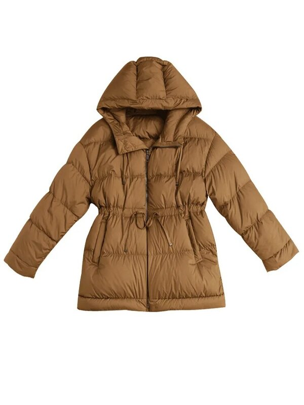LCRU – manteaux en duvet de canard blanc pour femme, mi-longs, chauds et solides, collection hiver 2022