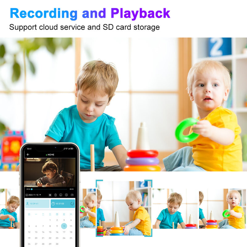 WIFI kamera IP bezprzewodowa noktowizor wykrywanie ruchu inteligentny ochronny zabezpieczający rejestrator niania elektroniczna Baby Monitor monitoringu wideo