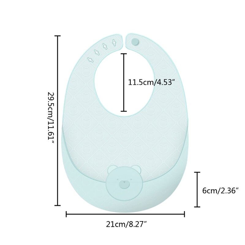 Adjustable Waterproof Silicone Bib for Toddlers Infant Foldable Feeding Stuff