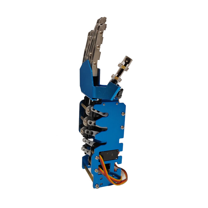 5 dof หุ่นยนต์มือมนุษย์ห้านิ้วแขนควบคุมโลหะแขนซ้าย/ขวาด้วย servos สำหรับหุ่นยนต์ Arduino