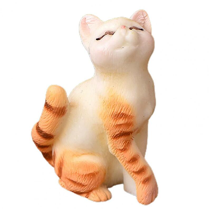 القط زخرفة الحيوان صورة لعبة واقعية صغيرة القط الحرف المنمنمات التماثيل ديكور المنزل