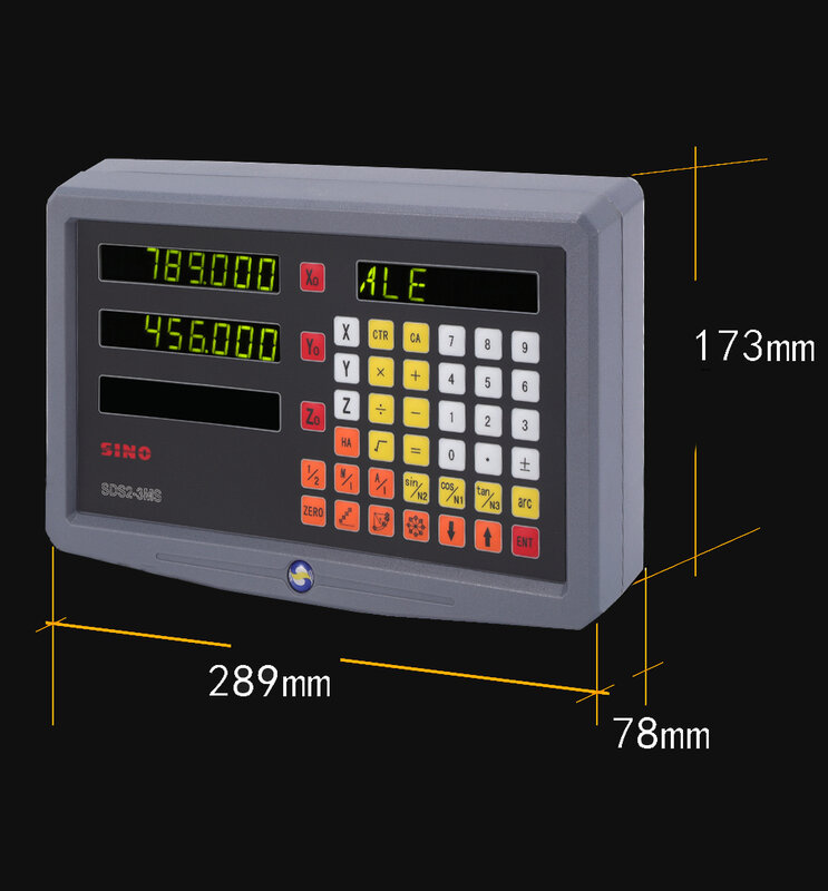 SINO 2/3 Axis DRO Set Kit de Readout Digital com Régua Grating Escala Linear Codificador Linear 5μ 20 ~ 1020mm para Fresagem