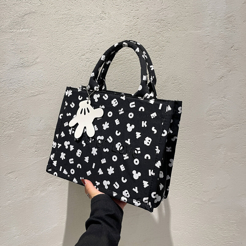 Disney 2023 New Mickey Ladies Handbag Cartoon Cute Ladies borsa a tracolla borsa da viaggio di moda di marca di lusso di grande capacità