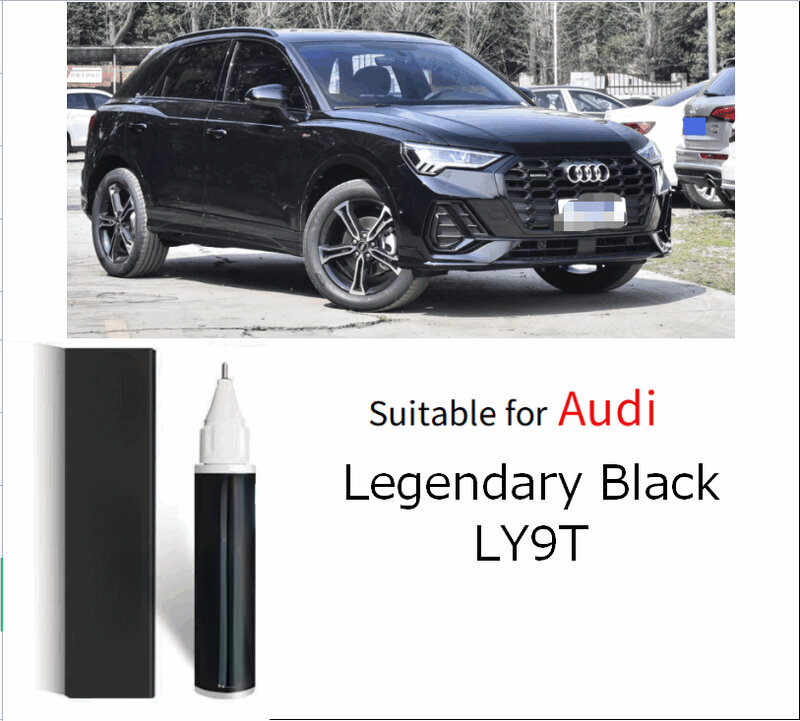 Perbaikan cat untuk goresan cocok untuk Audi Legend Black LY9T mangan hitam LB7R Phantom LZ9Y pena goresan siklon hitam LY9B