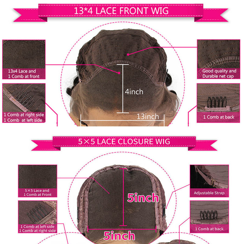 Topnormantic Ombre коричневый цвет бразильские волосы 13x 4 кружевные передние парики Preplucked Hairline для женщин 4x4 кружевной парик без клея