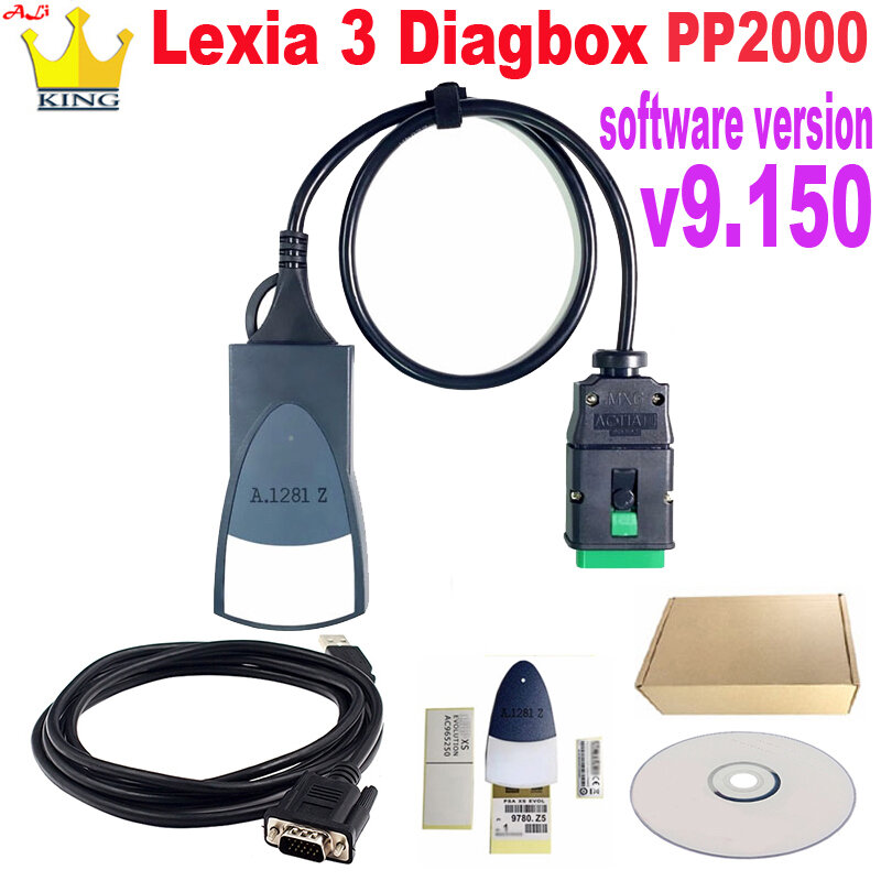 Citro Peug용 소프트웨어 Lexia3, 가상 머신 obd 2 스캐너 케이블 필요 없음, 자동차 진단 도구, PP2000 Lexia 3 Diagbox V9.150